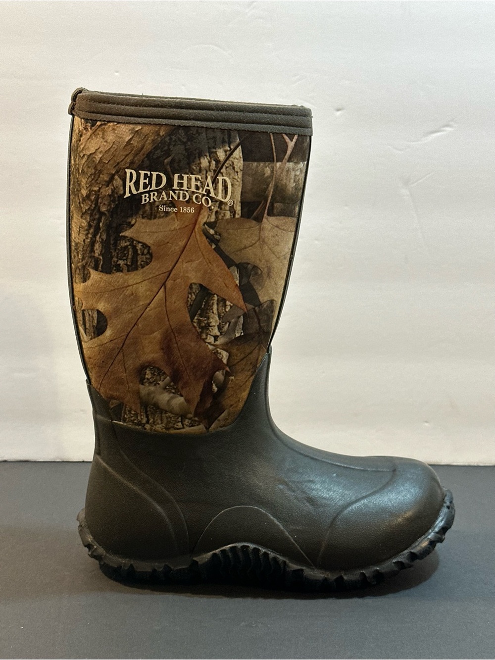 RedHead Kids Camo Rubber Boots in Brown and Black